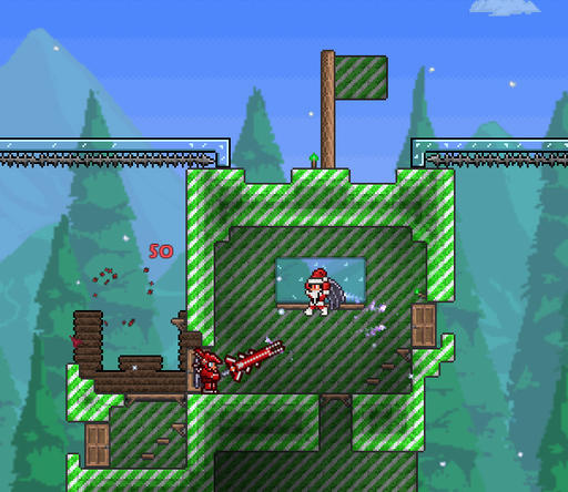 Terraria -         2D Forts! PVP в Terraria.